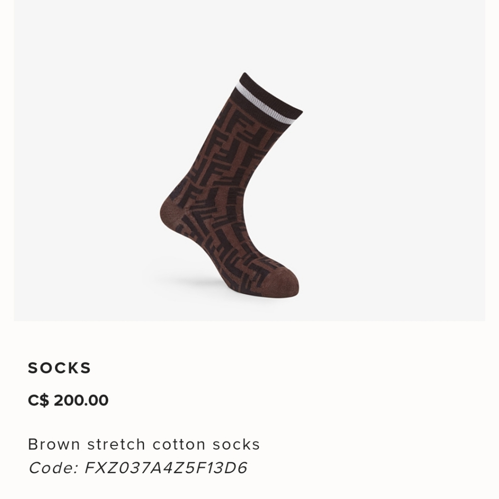 Authentic Fendi socks